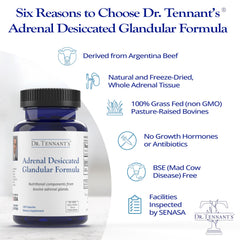 Dr. Tennant's Stress & Adrenal packaging close-up, suggesting endocrine health support.