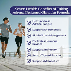 Dr. Tennant's Stress & Adrenal label close-up, emphasizing animal-sourced adrenal.