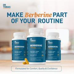 Dr. Tobias Berberine 500mg GMP-certified production label and seal.