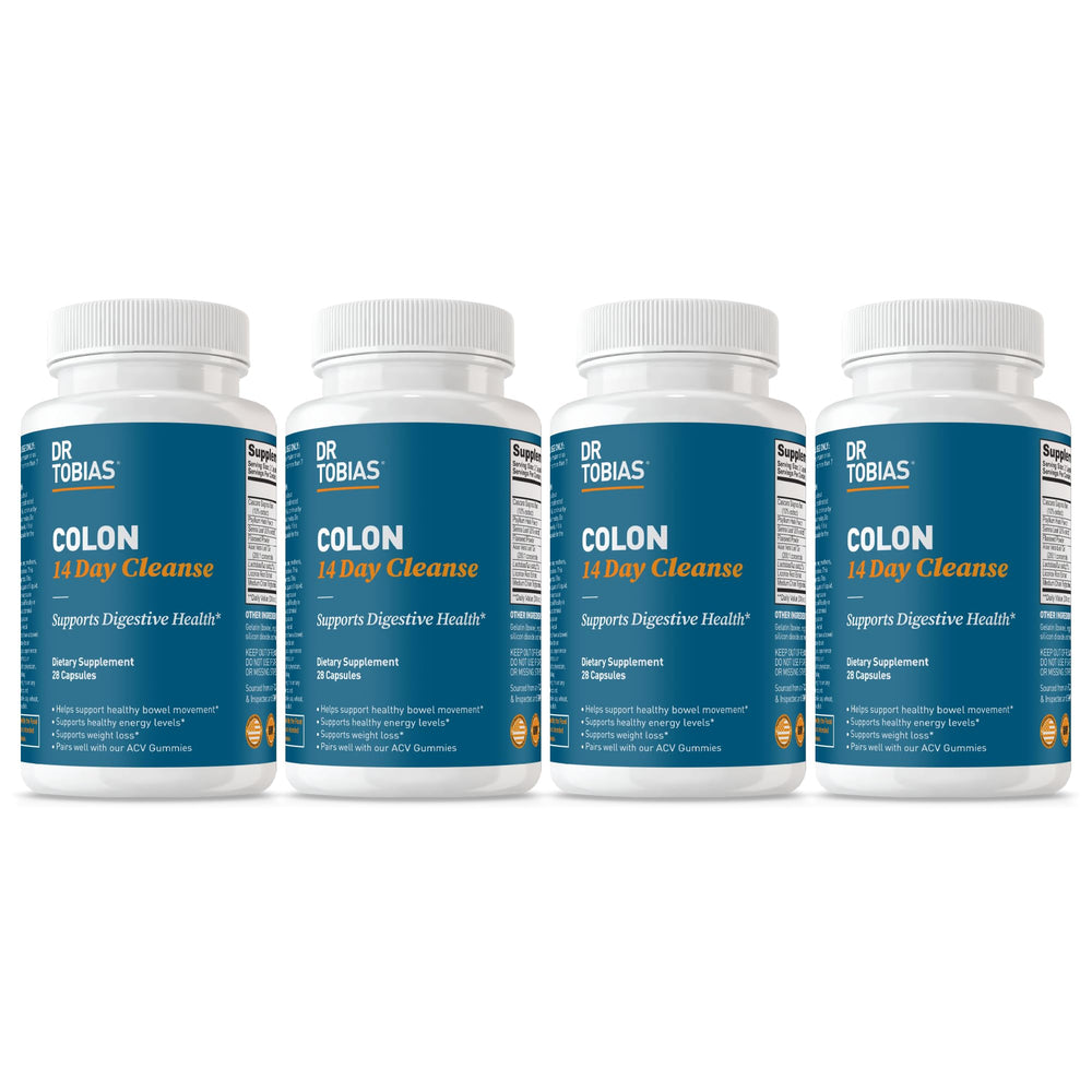 Dr. Tobias Colon Cleanse bottle front view promoting gentle digestive support.