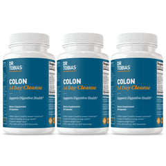 Dr. Tobias Colon Cleanse bottle and capsules for daily gut support.