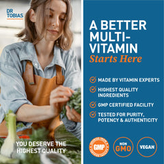 Dr. Tobias immune-support label highlighting vitamins and minerals.