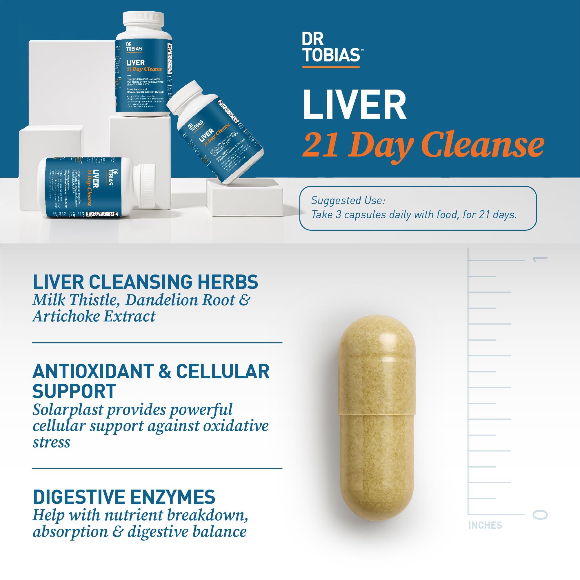 Dr. Tobias Liver Cleanse dandelion root ingredient suggests gentle cleansing support.
