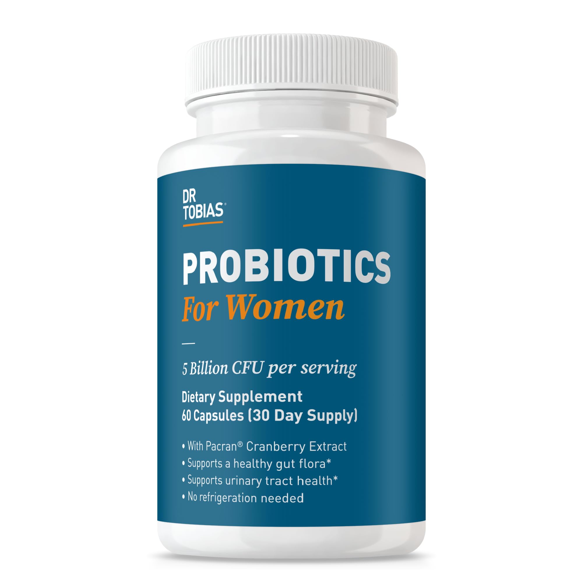 Dr. Tobias Probiotics Women capsule for daily gut balance and immune support.
