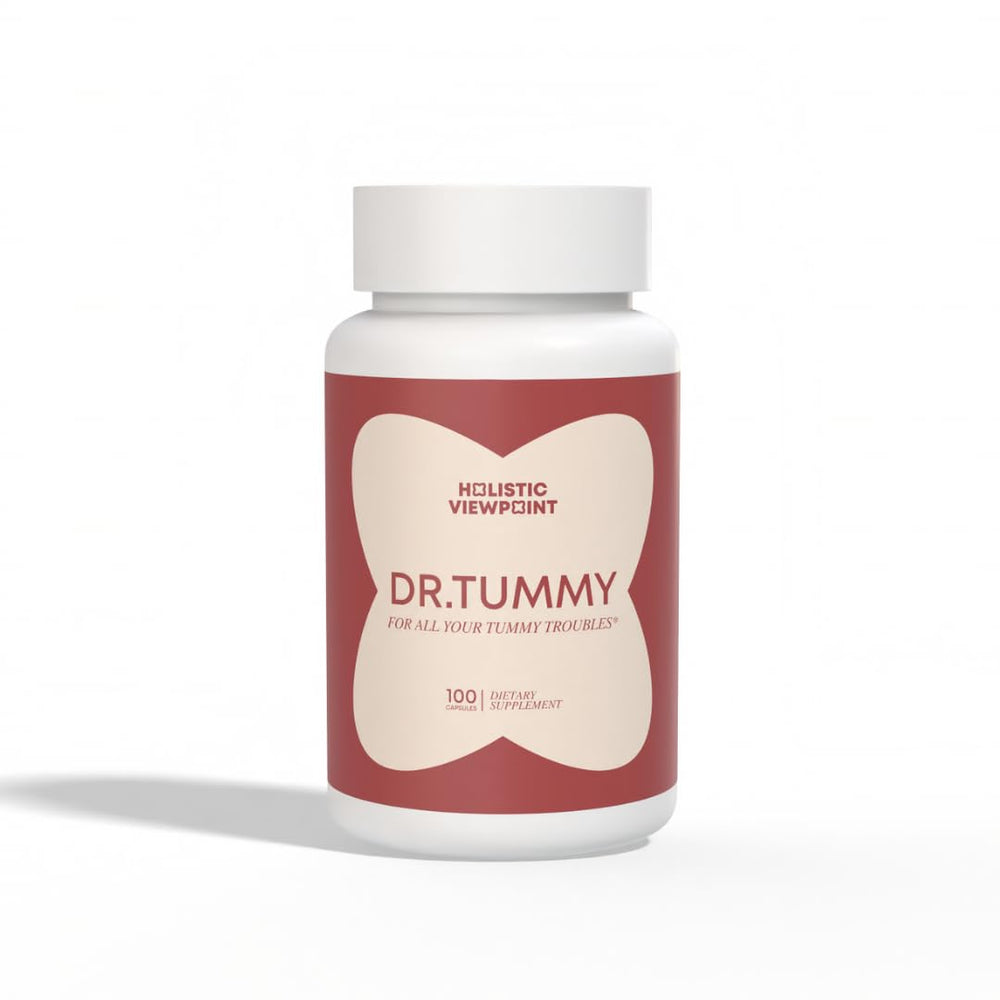 Dr. Tummy bottle being poured for easy daily use.