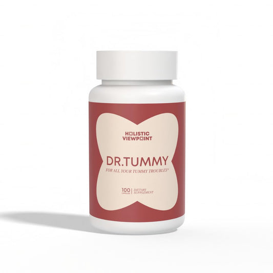 Dr. Tummy bottle being poured for easy daily use.