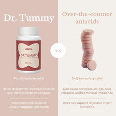 Front view of Dr. Tummy packaging presenting a modern gut health option.