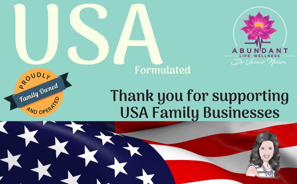 Dr. Valerie Nelson Wellness Booster back packaging highlights USA-made quality