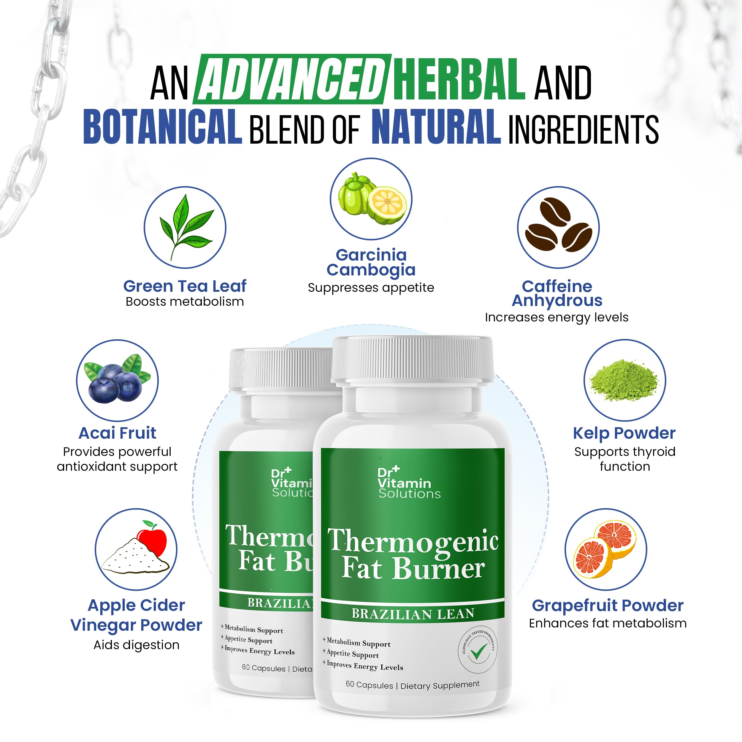 Dr Vitamin Solutions apple cider vinegar bottle emphasizing appetite control support.
