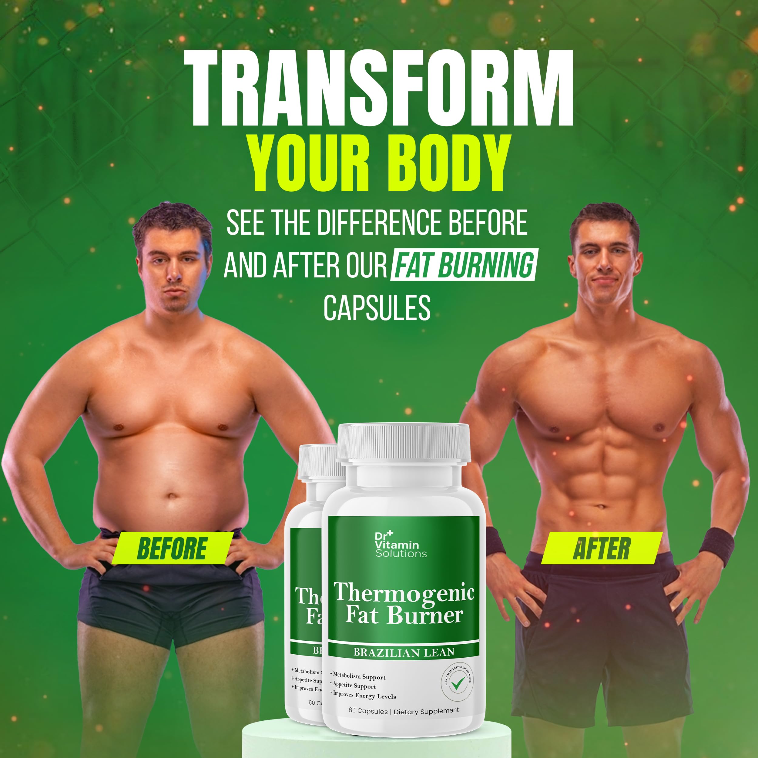 Dr Vitamin Solutions garcinia cambogia capsules shown for natural cravings management.