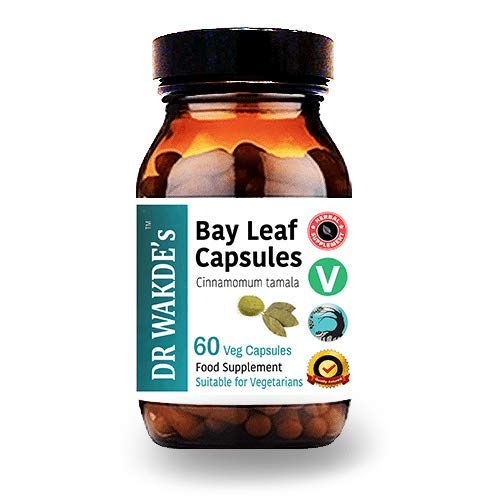 DR WAKDE'S Bay Leaf Capsules bottle, vegan herbal supplement for daily wellness.
