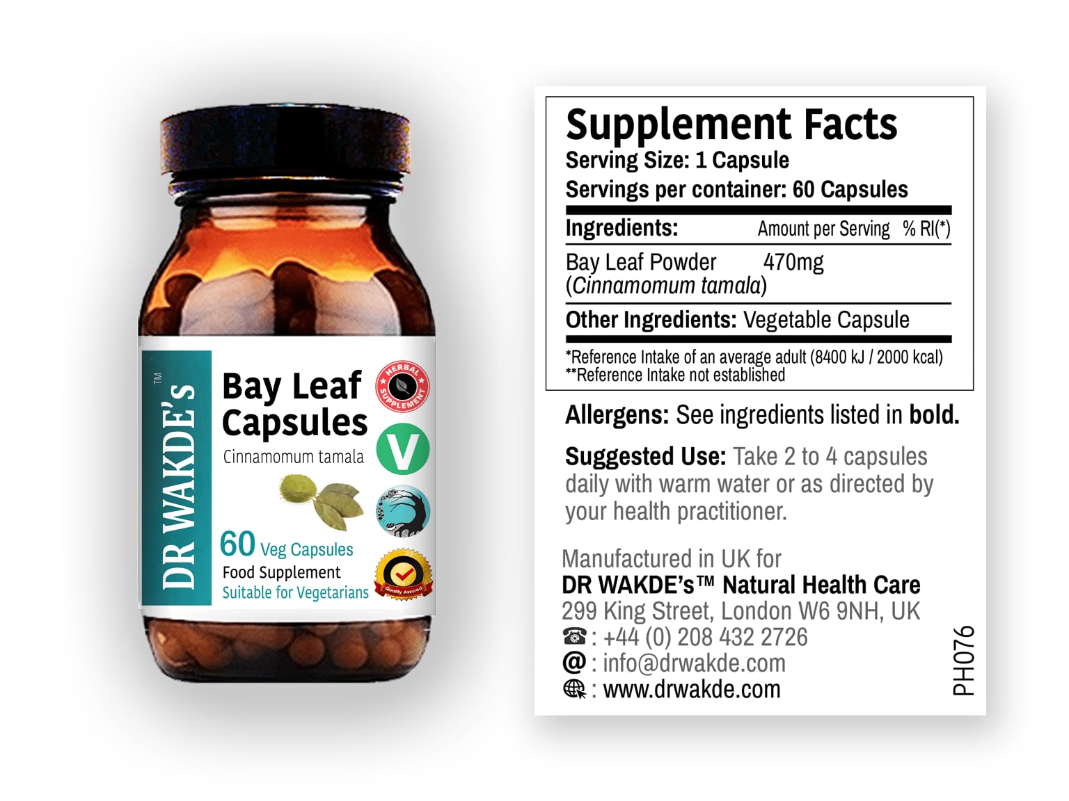 DR WAKDE'S Bay Leaf Capsules tea infusion open for easy preparation.
