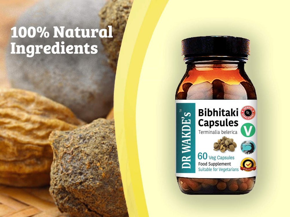 DR WAKDE'S Bibhitaki capsules daily-use convenience supports a simple wellness ritual.