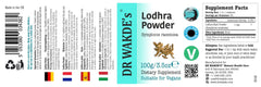 DR WAKDE'S Lodhra powder texture close-up, ready to blend smoothly.