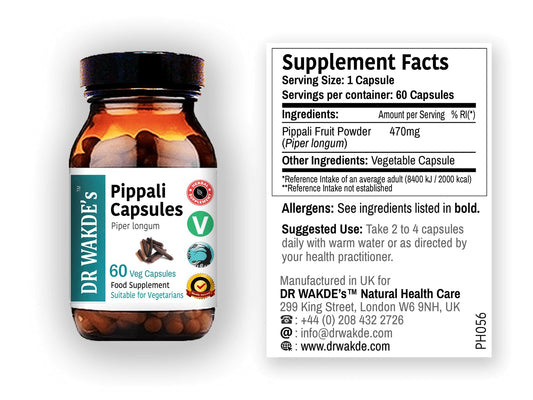 Opening DR WAKDE'S Pippali capsule into tea for convenient consumption.