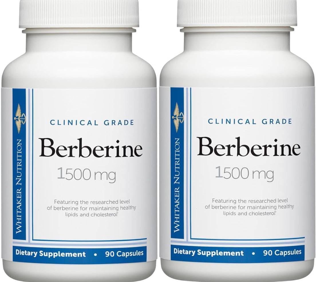 DR. WHITAKER Berberine bottle front view showing 1,500 mg daily dose.