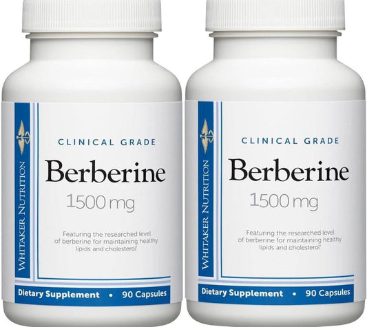 DR. WHITAKER Berberine bottle front view showing 1,500 mg daily dose.
