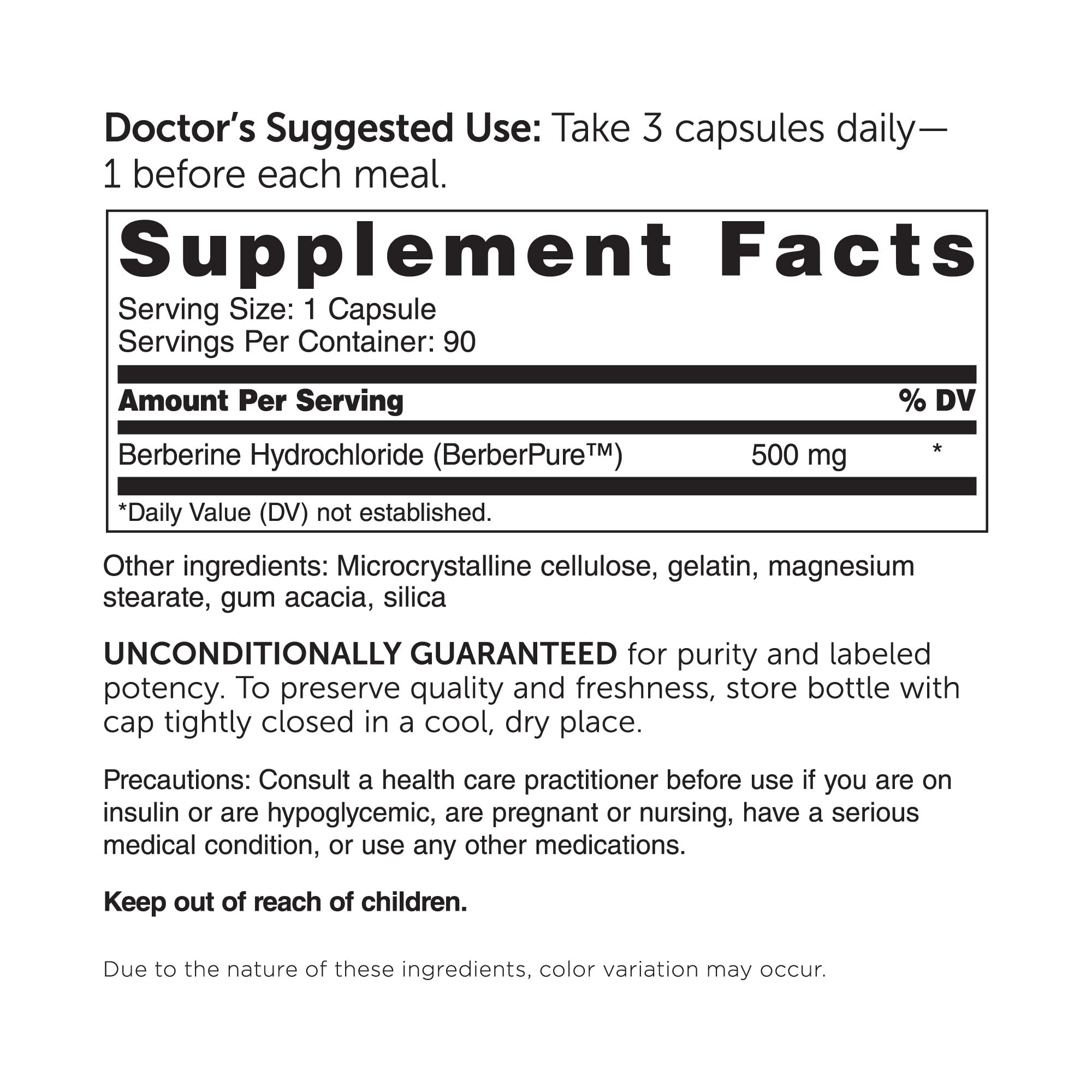 DR.WHITAKER Berberine capsules closeup highlighting texture