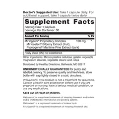 Dr. Whitaker ocular pressure supplement bottle label highlights key ingredients