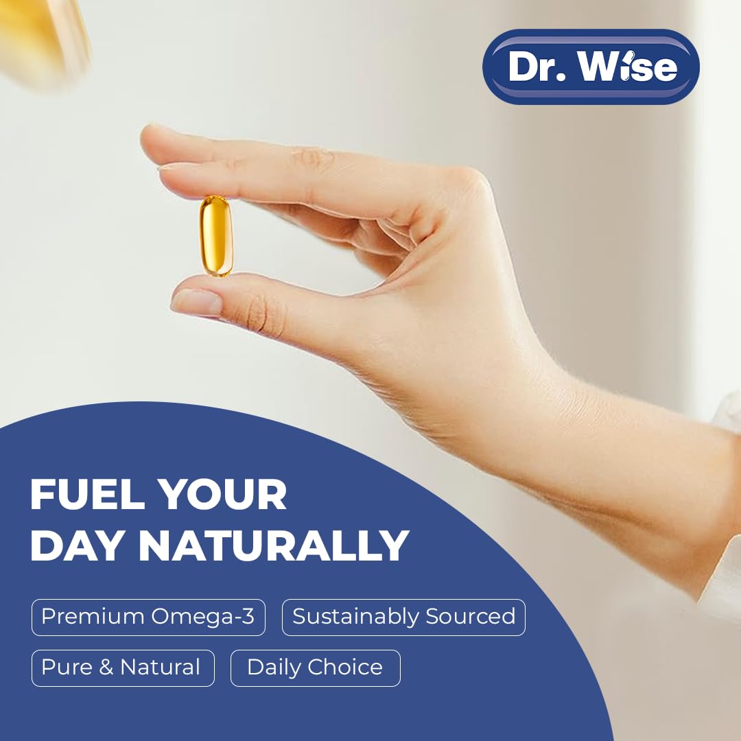 Dr. Wise enteric-coated softgel to minimize fishy aftertaste.