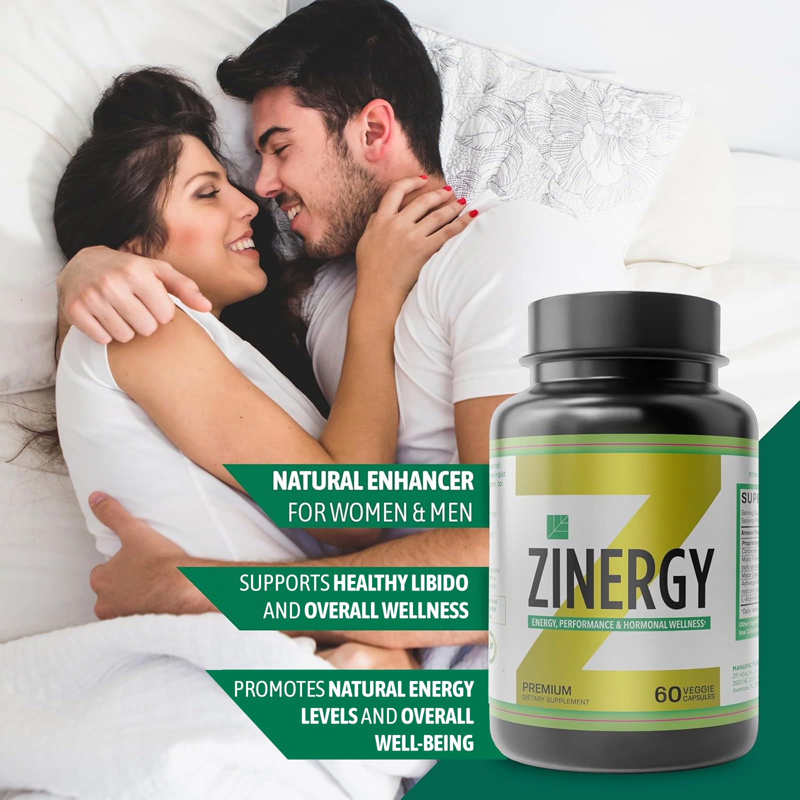 Dr. Zisman ZinERGY ingredients visual highlights natural blend for focus and stamina