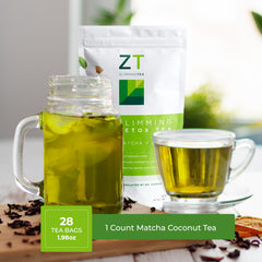Coconut aroma wafts from a cup of Dr. Zisman ZT Slimming Tea.