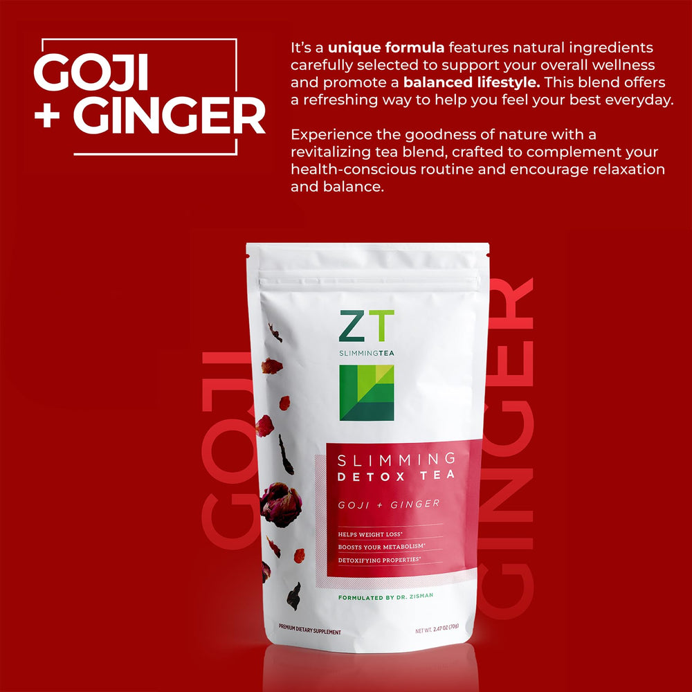 Tea jar pouring into cup from Dr. Zisman ZT Slimming Tea