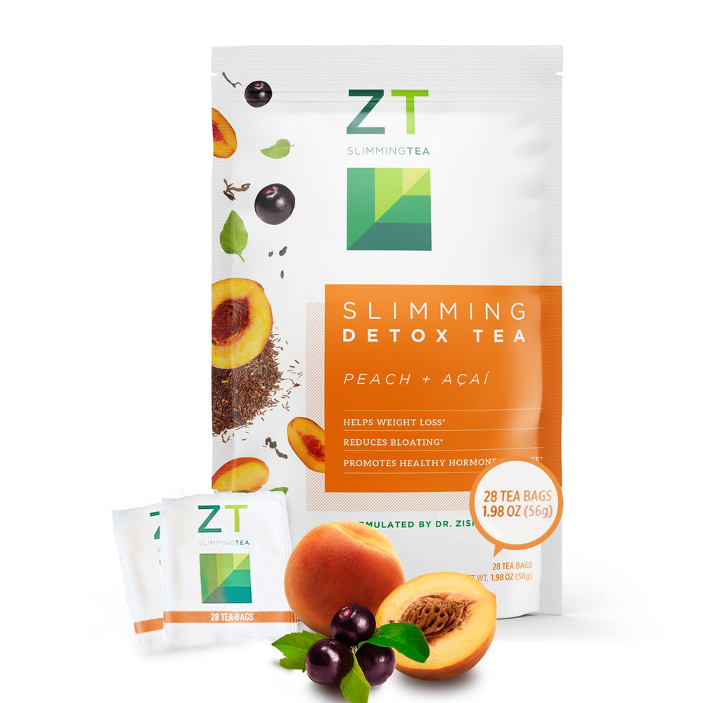 Dr. Zisman ZT Slimming Tea peach-acai steep ready for a refreshing daily ritual