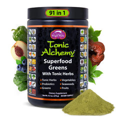 Dragon Herbs Tonic Alchemy green powder tin ready for daily greens nutrition