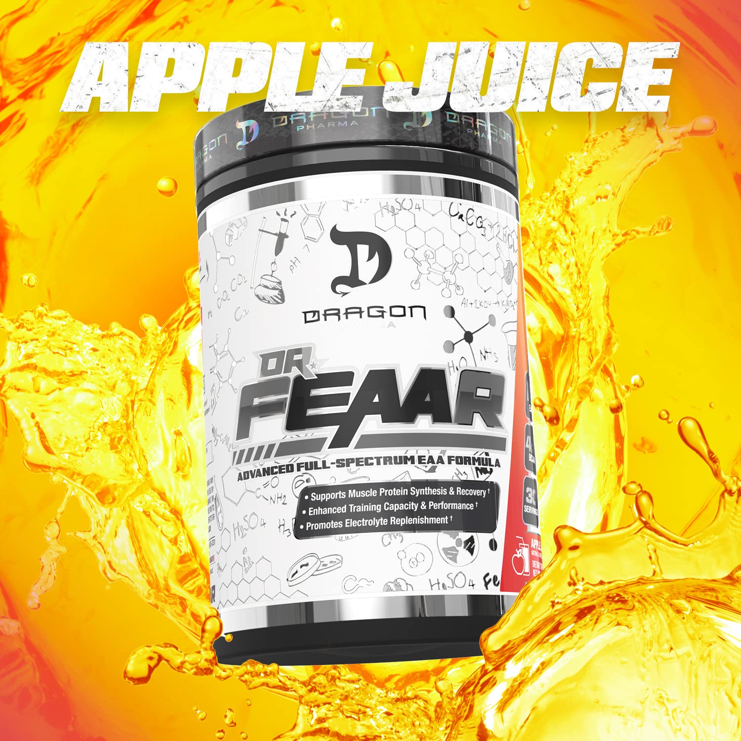 Close-up of label highlighting full-spectrum amino acids supporting balanced nutrition.
