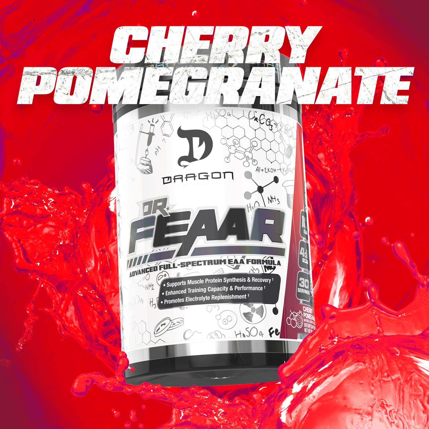 Scoop of Dr. FEAAR added to glass for workouts.