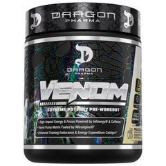 Dragon Pharma Venom Extreme bottle front view for potent pre-workout energy