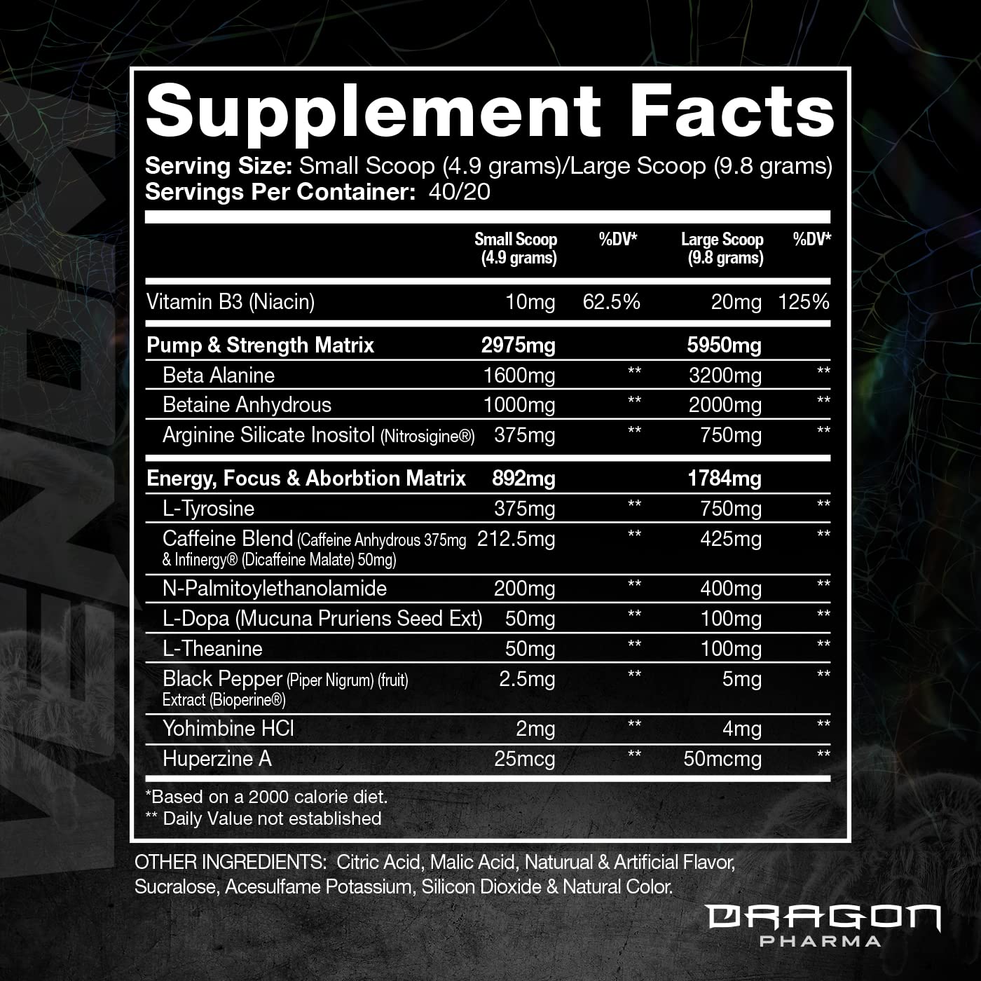 Dragon Pharma Venom Extreme canister front view signaling intense focus potential.