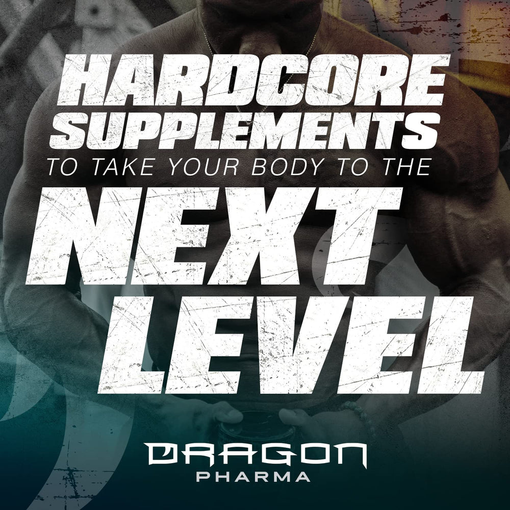 Dragon Pharma Venom Extreme powder being poured into a glass for mixing.
