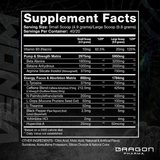 Venom Extreme pre-workout scoop dissolving in water for an energy boost.