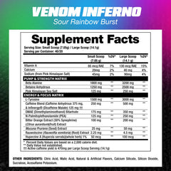 Venom Inferno can close up ready for pre-workout shake.