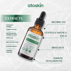 Dratoskin serum drop on face showing gentle application