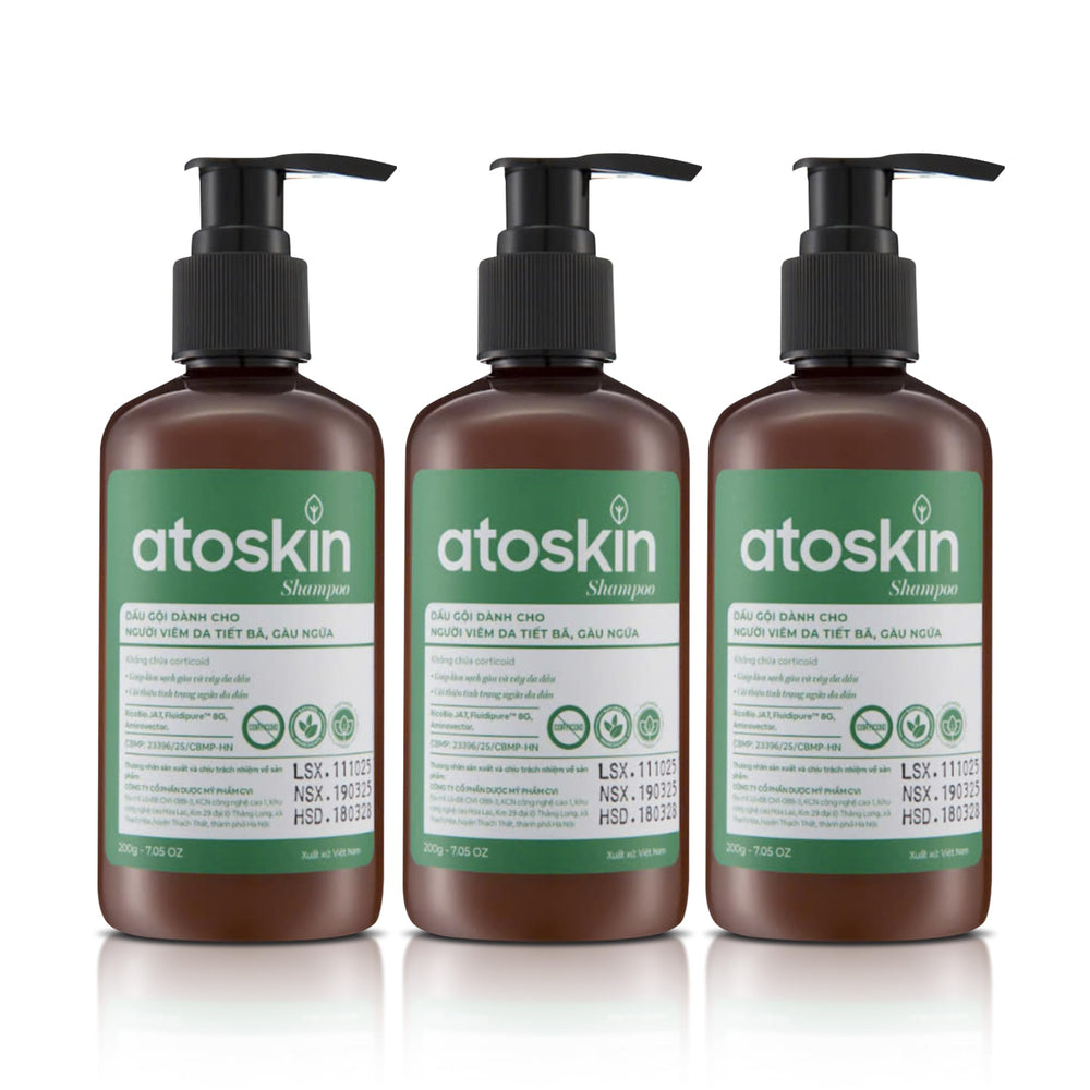 dratoskin shampoo 3pack front view for balanced scalp care