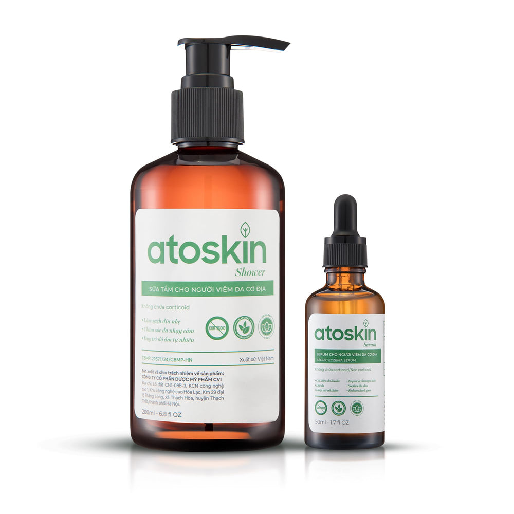 dratoskin shower gel bottle offers a gentle daily cleanse for dry, sensitive skin.