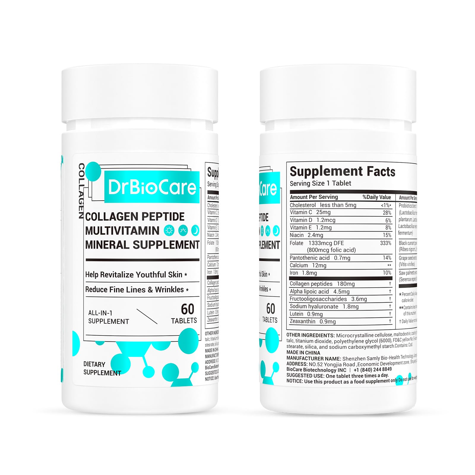 DrBioCare bottle with soft lighting, suggesting luxurious skincare routine.
