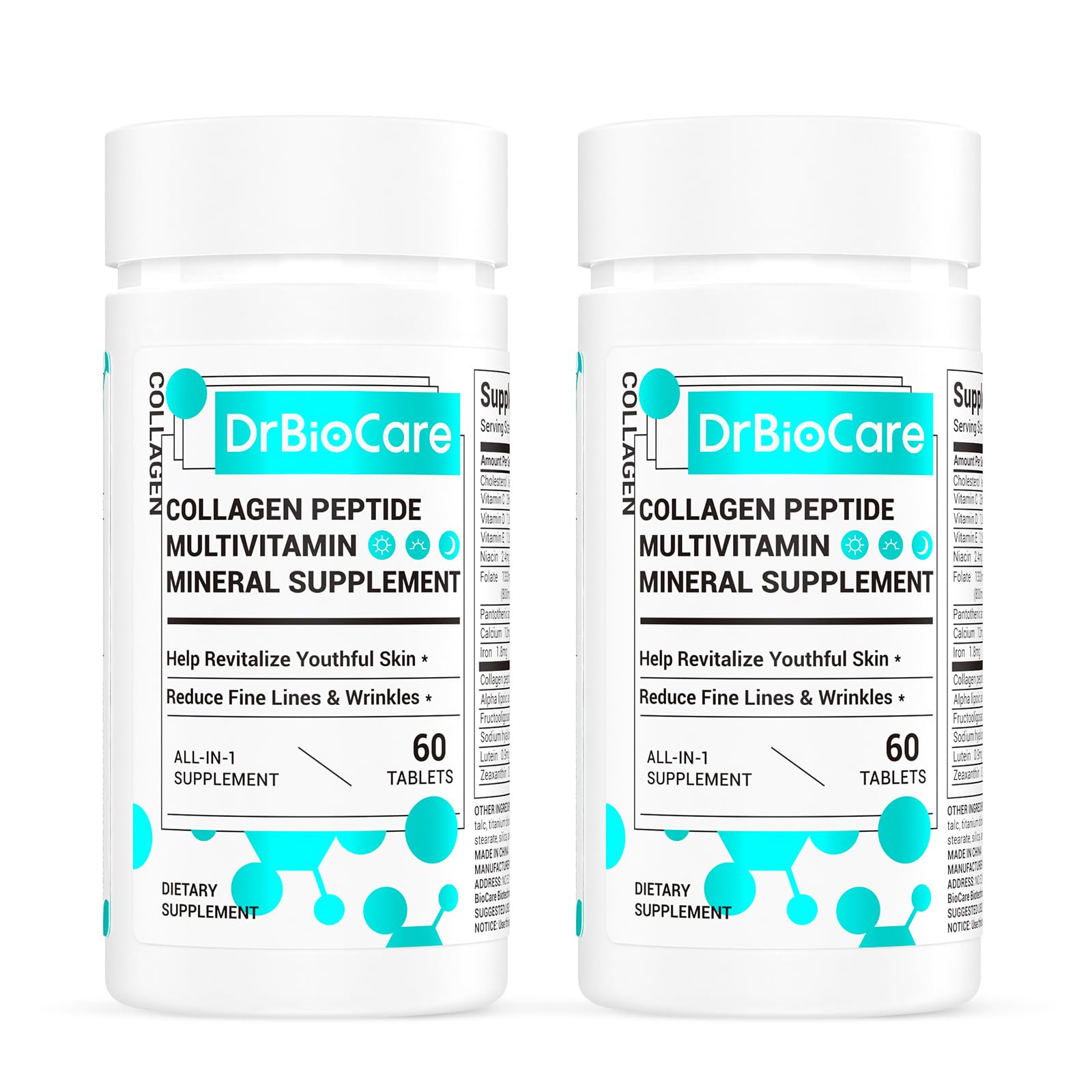 DrBioCare Collagen Peptides for Women bottle shown, supporting hydration and glow from within.