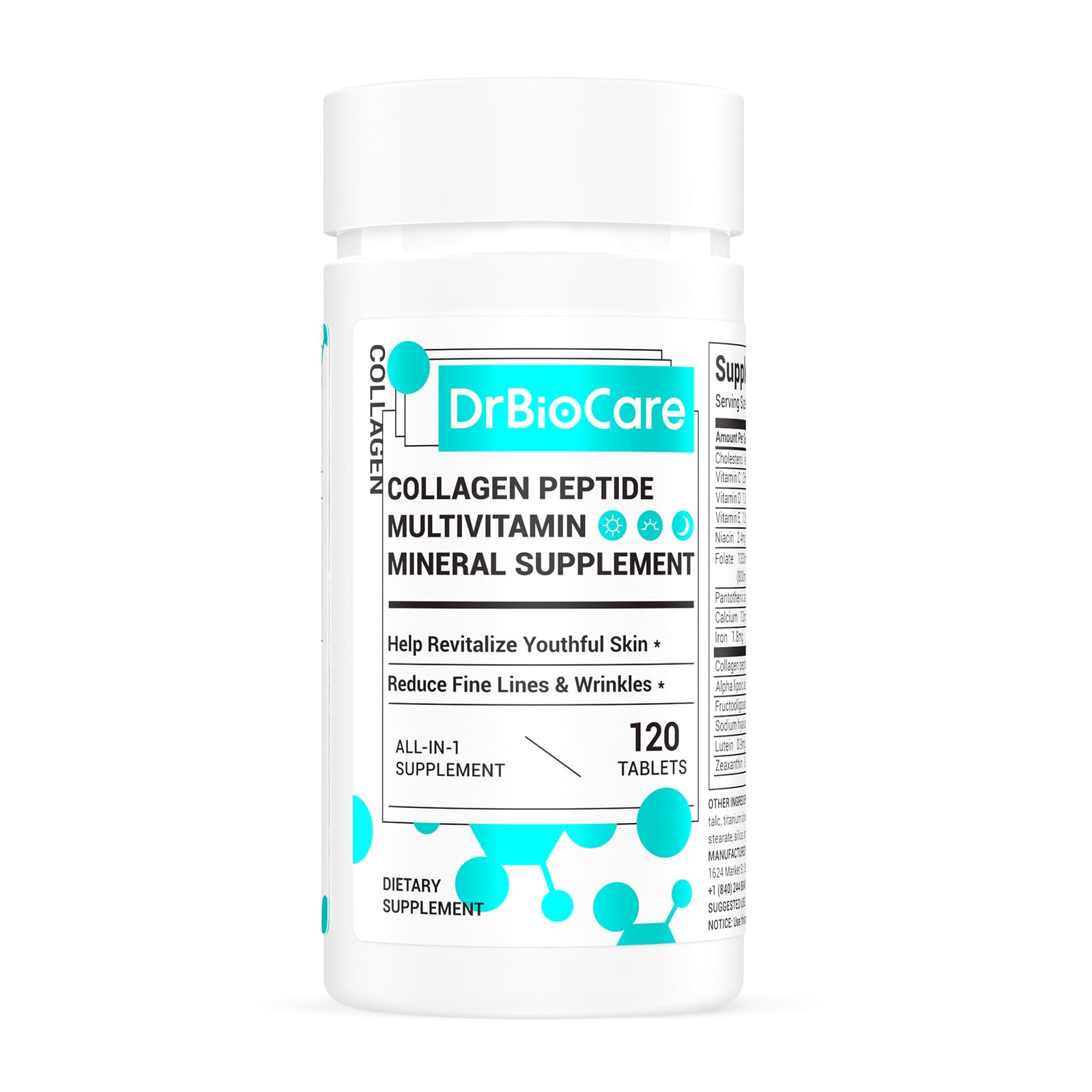 DrBioCare Collagen Peptides for Women bottle showing daily skin hydration support