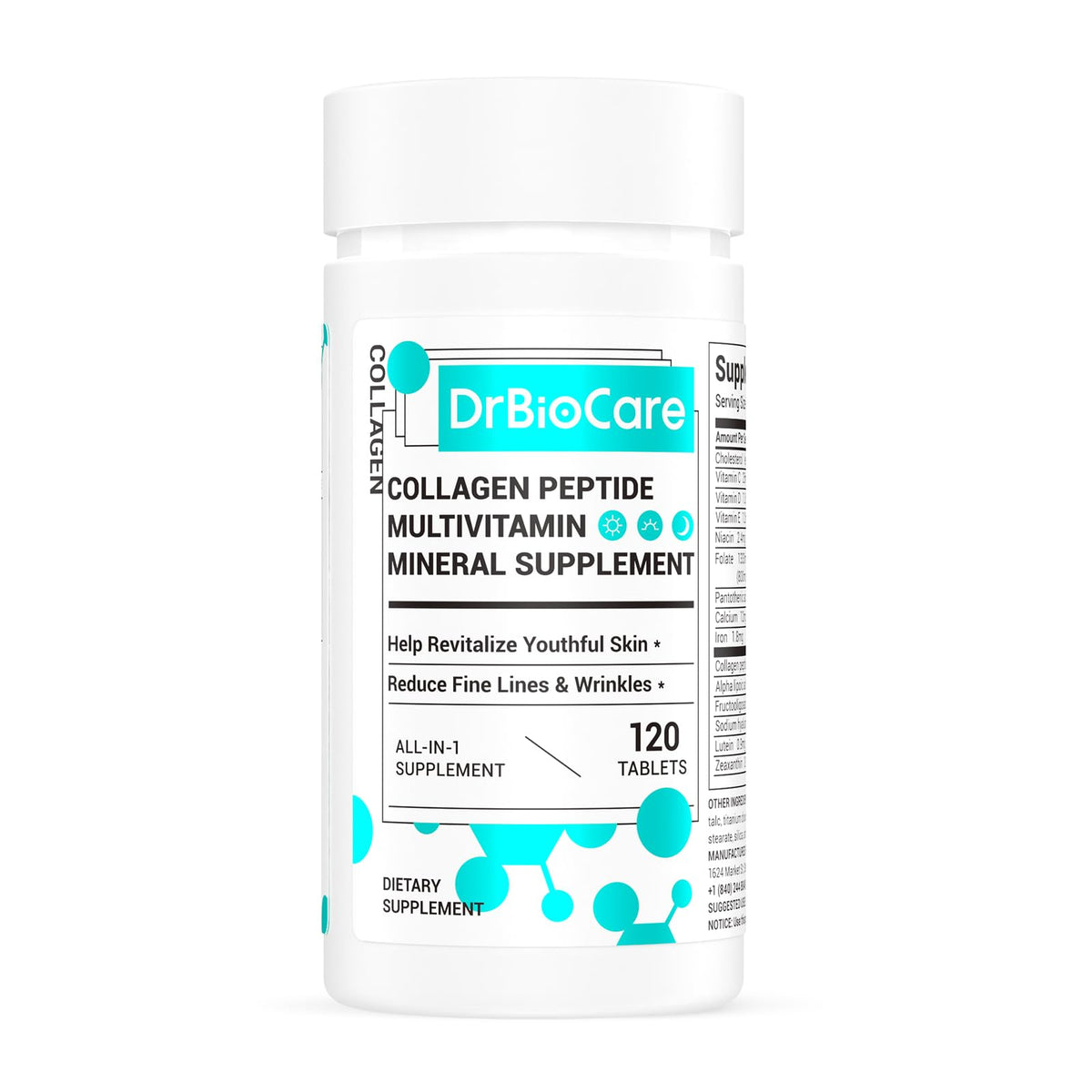 DrBioCare Collagen Peptides for Women bottle showing daily skin hydration support