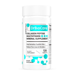 DrBioCare Collagen Peptides for Women bottle showing daily skin hydration support