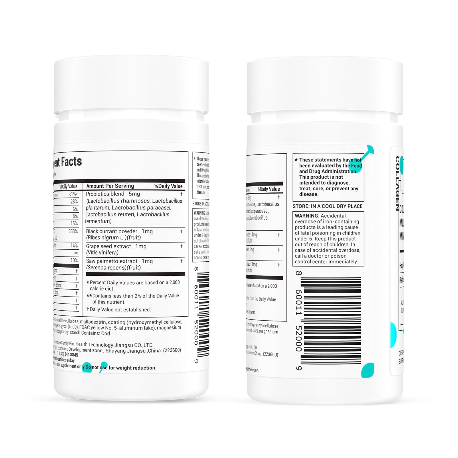 Grape seed note on packaging indicating antioxidant support