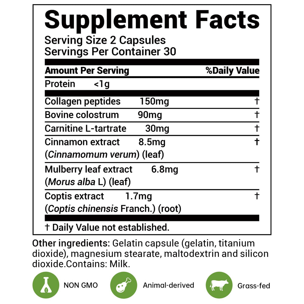DrBioCare mulberry leaf extract bottle suggests plant-based metabolic support.