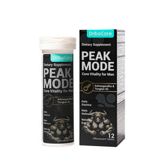 DrBioCare Peak Mode Core Vitality bottle front for quick daily energy support