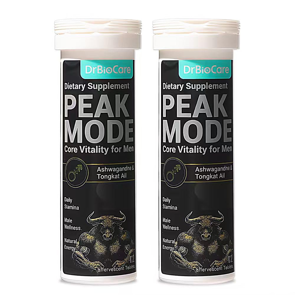 DrBioCare Peak Mode Core Vitality bottle with Berry flavor for daily energy and focus.