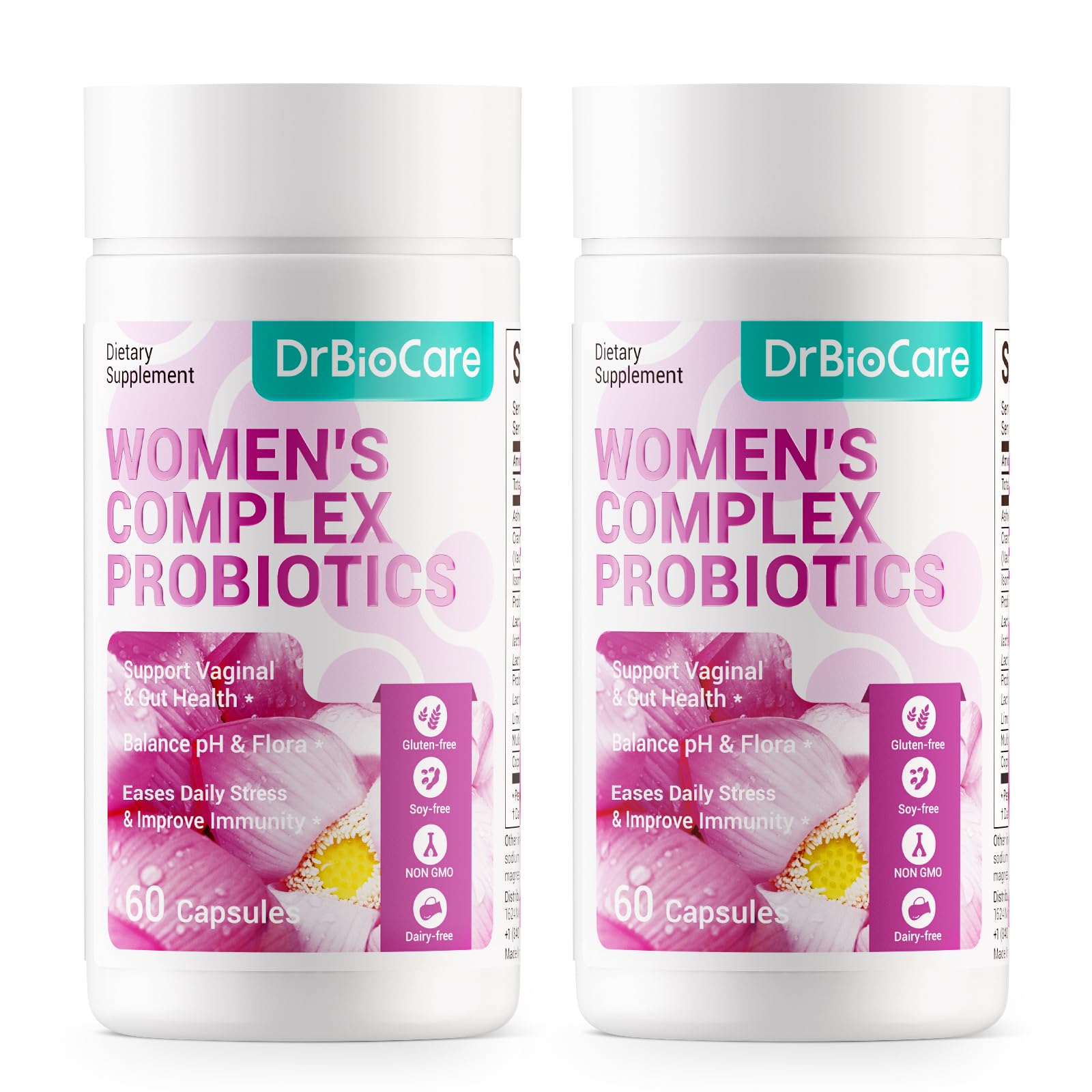 DrBioCare Women's Complex bottle front with capsules designed for daily wellness.