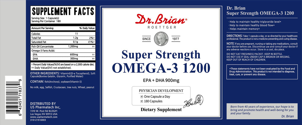Dr.Brian Omega 3 from wild caught cod supports purity and sustainable sourcing